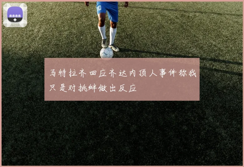 马特拉齐回应齐达内顶人事件称我只是对挑衅做出反应